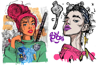 create portraits, inked sketches, doodle art, and more