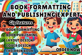 do children book formatting layout design for amazon KDP ingramspark lulu