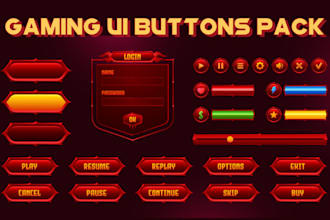 design custom gaming buttons for your game UI