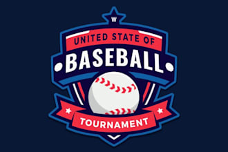 make football, baseball and all sports tournament logo