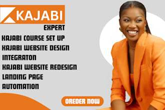 kajabi website design, kajabi funnel, thinkific podia online course landing page