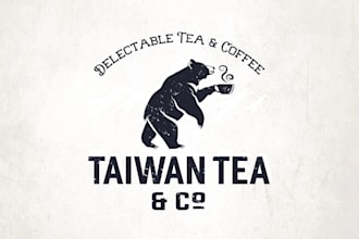 design organic tea and coffee logo