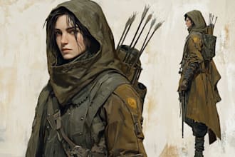 make a dnd character art and d and d character
