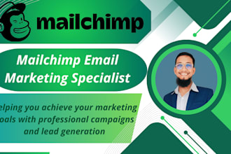 design email templates and setup campaigns with mailchimp by generating leads