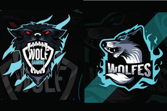 create mascot animal wolf logo within 24 hours
