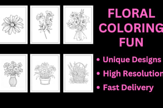 offer floral coloring pages