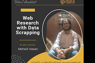 do any web research job with data scrapping