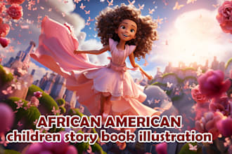 do african american children story book illustration