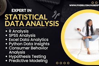 provide statistical data analysis for market research with r, excel, spss python