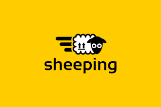 design perfect fusion sheep and shipping logo