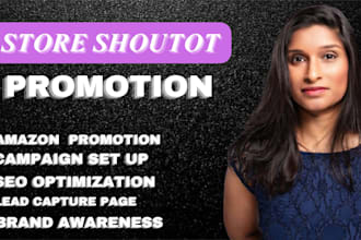 shoutout promote share website link amazon store to USA uk fb ig yt tiktok