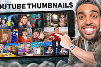 create clickbait youtube thumbnail in 8h
