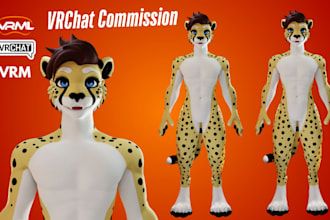 commission 3d furry model, vrchat avatar, nsfw fursona vtuber model, vrc avatar