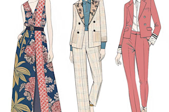 draw fashion illustration and sketches