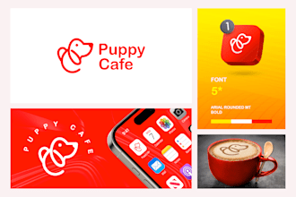 design modern, playful, and unique logo with brand identity kit