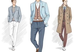 create custom fashion illustrations and croquis for you