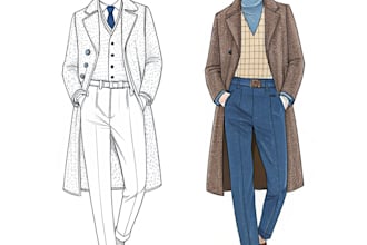 draw fashion illustration or clip art in watercolor style
