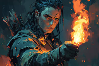 design a oc character art and dnd character art
