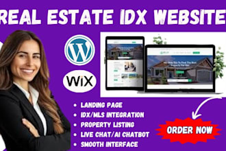 create wordpress real estate website, landing page agent realtor idx website mls