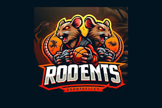 design rodents cartoon, and character mascot logo for your company