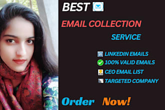 email collection, web scraping, data mining, and research services