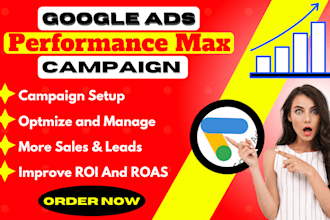 setup google ads performance max campaign for   sales and lead