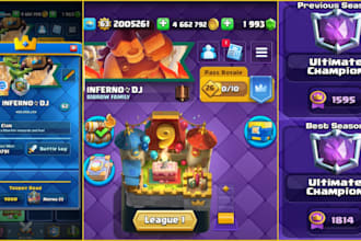 push your clash royale trophies and league