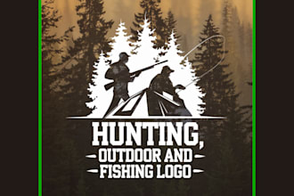 unique hunting outdoor and fishing to your business identity