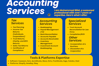 do full service accounting tax returns and payroll for the US and canada