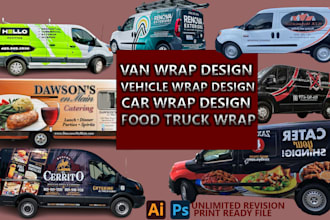 do unique, professional car, van, vehicle wrap design