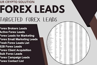 provide forex trader list, a hot forex leads, crypto leads, mlm, bulk email list
