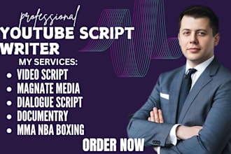 write compelling youtube script, vsl script, history, documentary, video script
