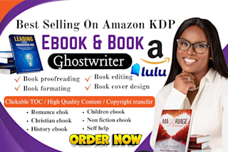 be ebook writer, non fiction ebook ghostwriter KDP book writer ghost book writer