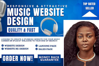 build music website for music artist dj record label band music producer studio