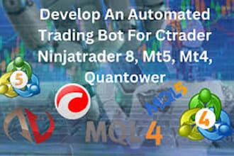 develop custom forex trading bots for ninjatrader, metatrader, and ctrader