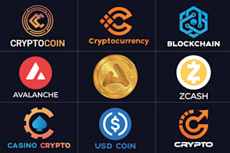 design crypto  blockchain coin logo