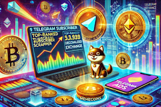 top rank telegram subscriber users scrapper, dex, memecoin,telegram ads