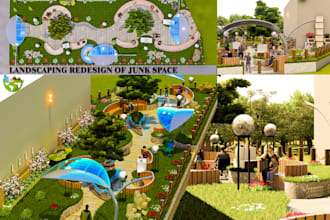 design 3d master plan site plan garden backyard landscaping