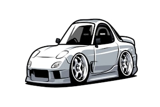 draw your car into chibi style from your photo