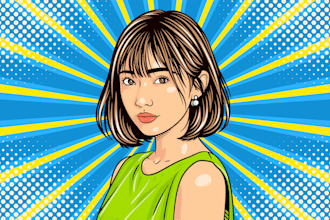 draw comic pop art portrait