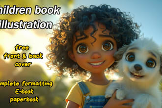draw awesome children story book illustrations and covers designs for KDP