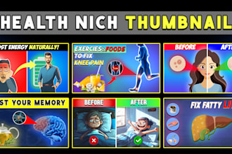 health niche thumbnails design