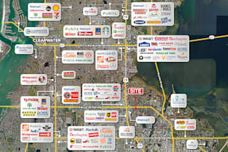 do any commercial real estate retail trade aerial map in 24 hours