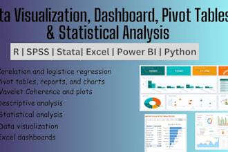 create dashboard pivot table visualization do statistical task on r spss excel