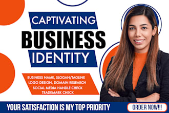 create your business name, slogan, logo and brand identity
