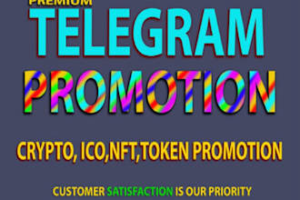 do crypto token promotion telegram subscribers to active 500k investors