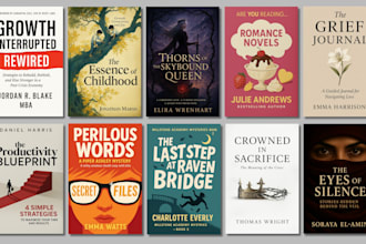 create minimalist, professional book cover design or ebook cover