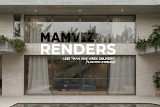 create realistic 3d renders for architecture and real estate