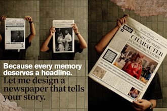 design custom newspaper layouts for any event or purpose