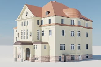 realistic 3d building design